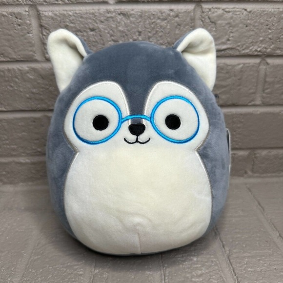 Squishmallows Toys 8 Ryan The Husky Blue Glasses Squishmallow